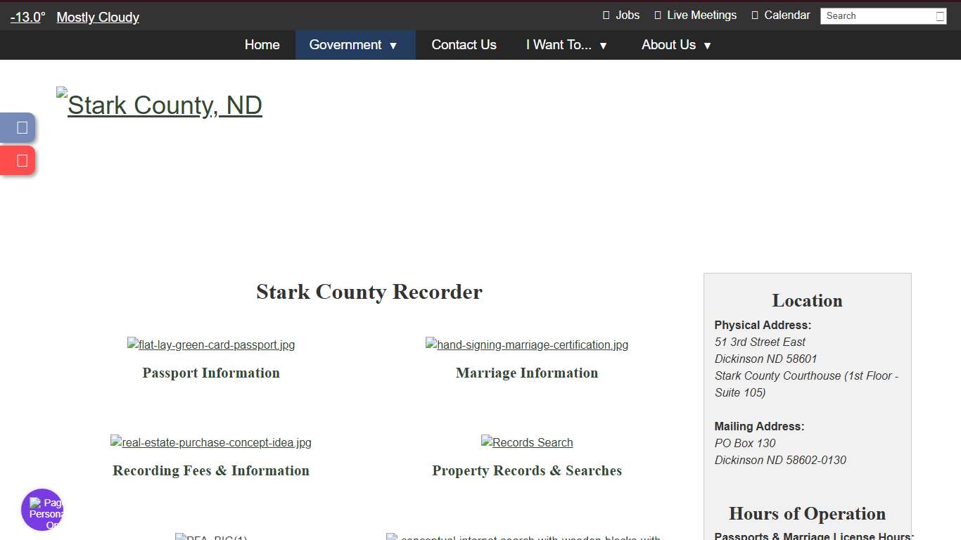 Recorder - Stark County, ND